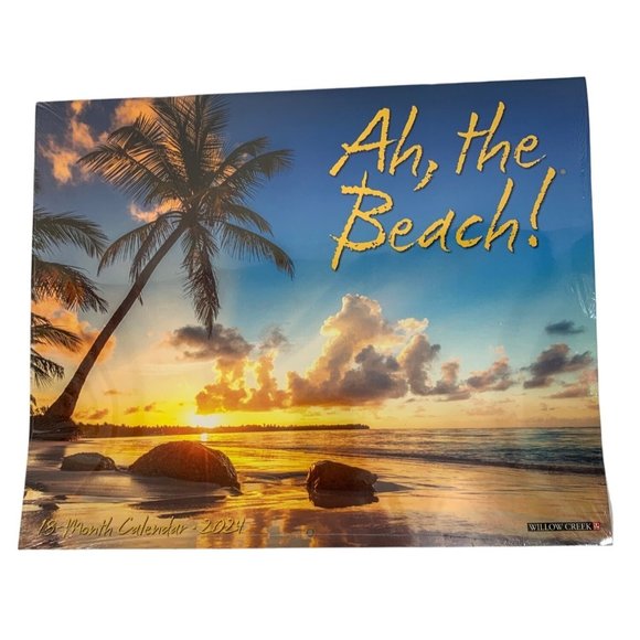 U-Line Beach Paper Wall Calendar 2024 6674 New Willow Creek - Picture 1 of 9